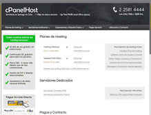 Tablet Screenshot of cpanelhost.cl